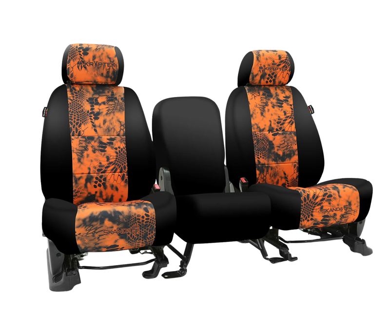 Custom Fit Neosupreme Kryptek Seat Cover - Camo Inferno Black
