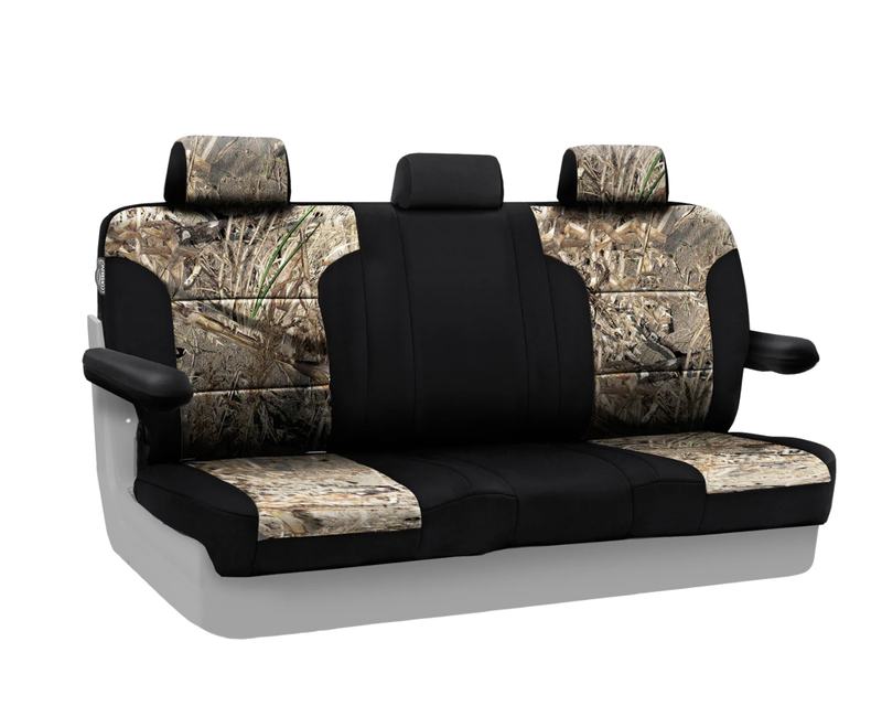 Custom Fit Neosupreme Seat Cover - Camo Mossy Oak Duck Blind Black