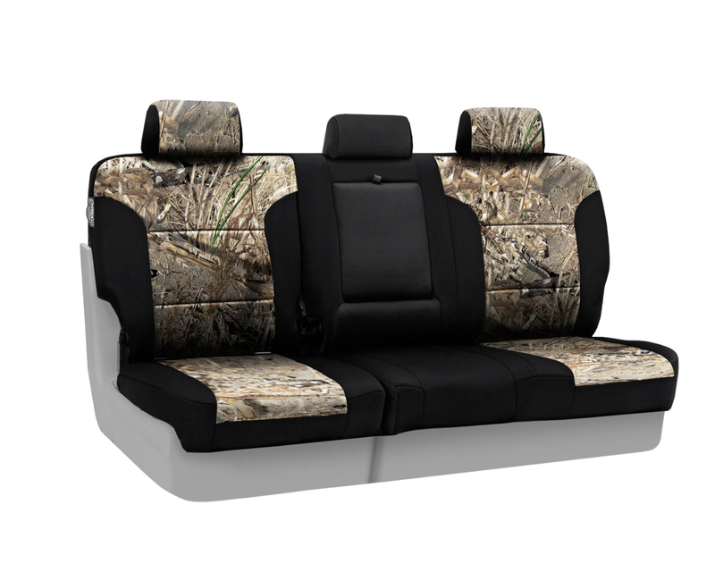 Custom Fit Neosupreme Seat Cover - Camo Mossy Oak Duck Blind Black
