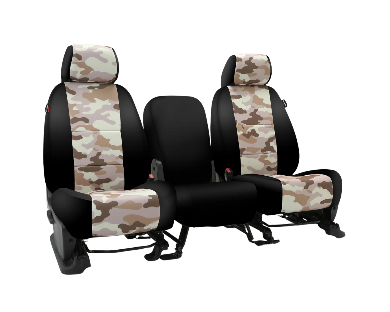 Custom Fit Neosupreme Seat Cover - Camo Traditional Sand with Black