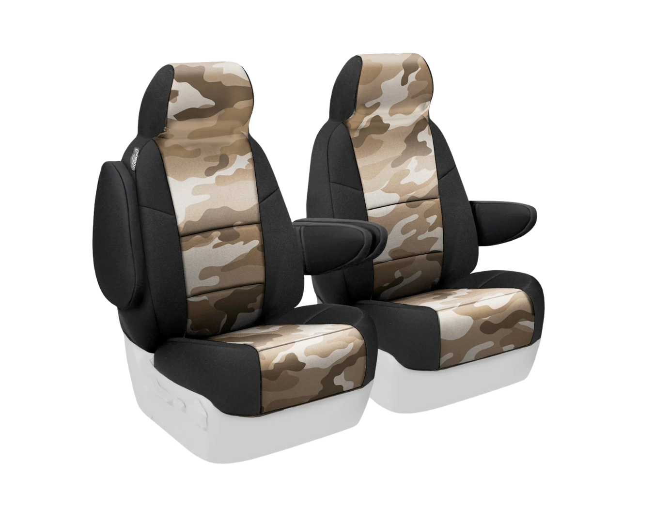 Custom Fit Neosupreme Seat Cover - Camo Traditional Sand with Black