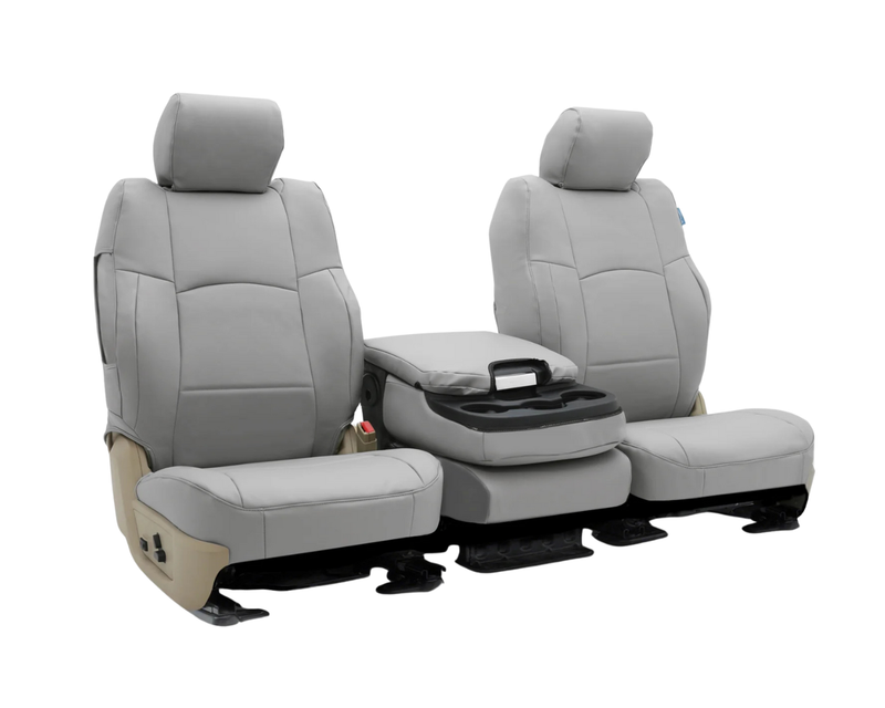 Custom Fit Premium Leatherette Seat Cover - Light Gray
