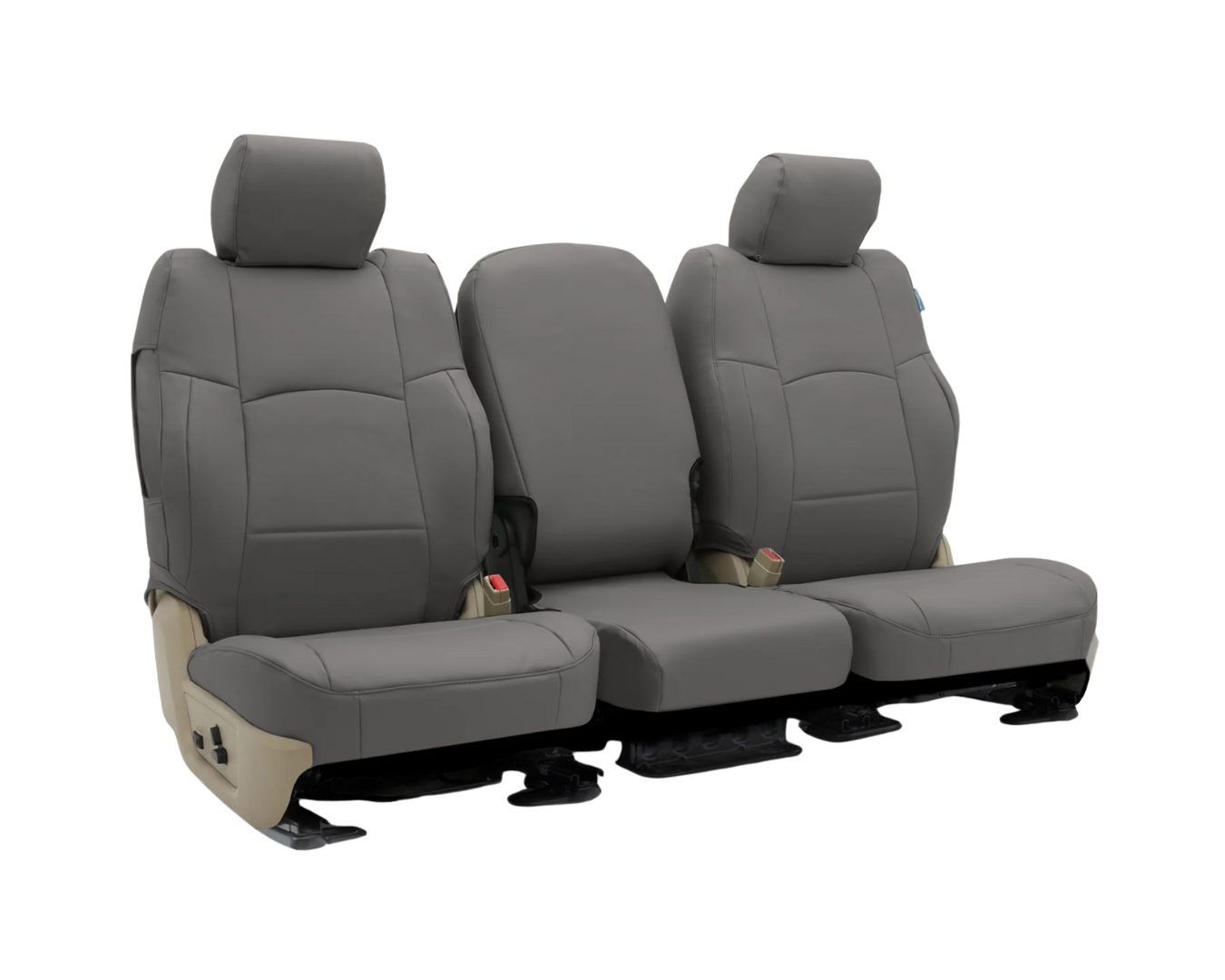 Custom Fit Premium Leatherette Seat Cover - Medium Gray