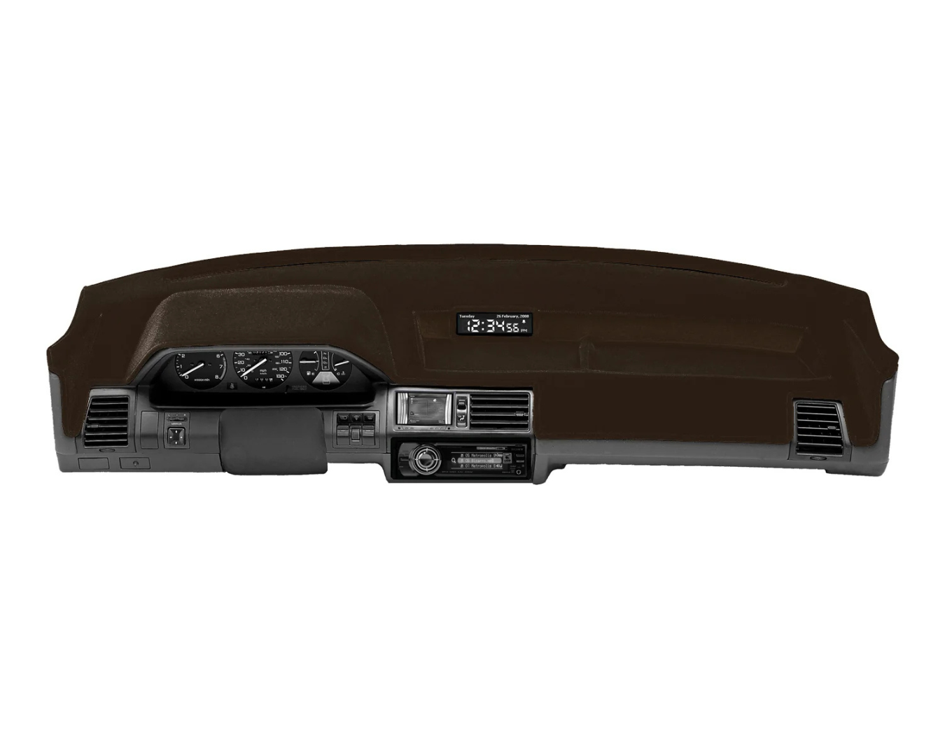 Custom Fit Velour Dashboard Cover - Brown