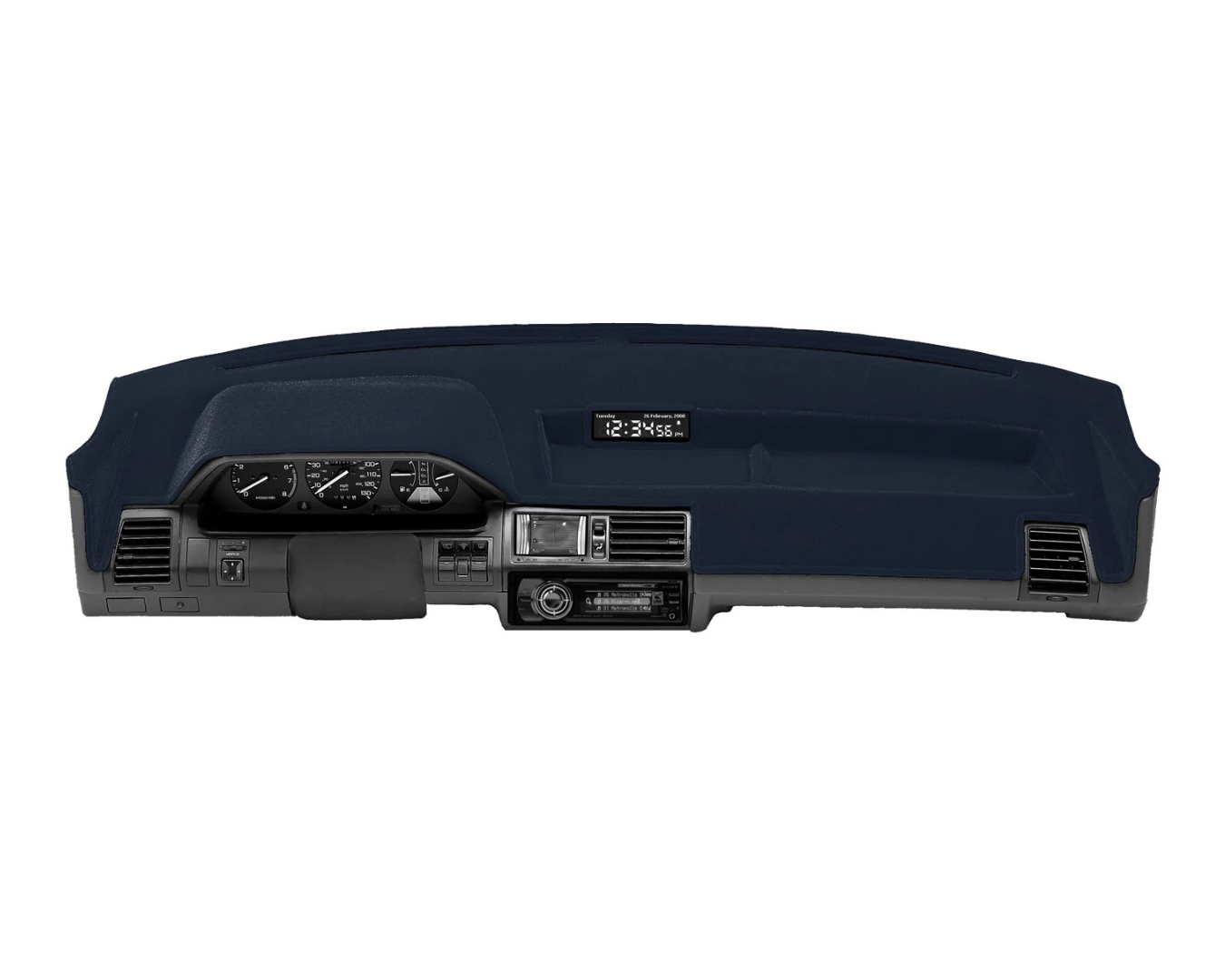 Custom Fit Velour Dashboard Cover - Dark Blue