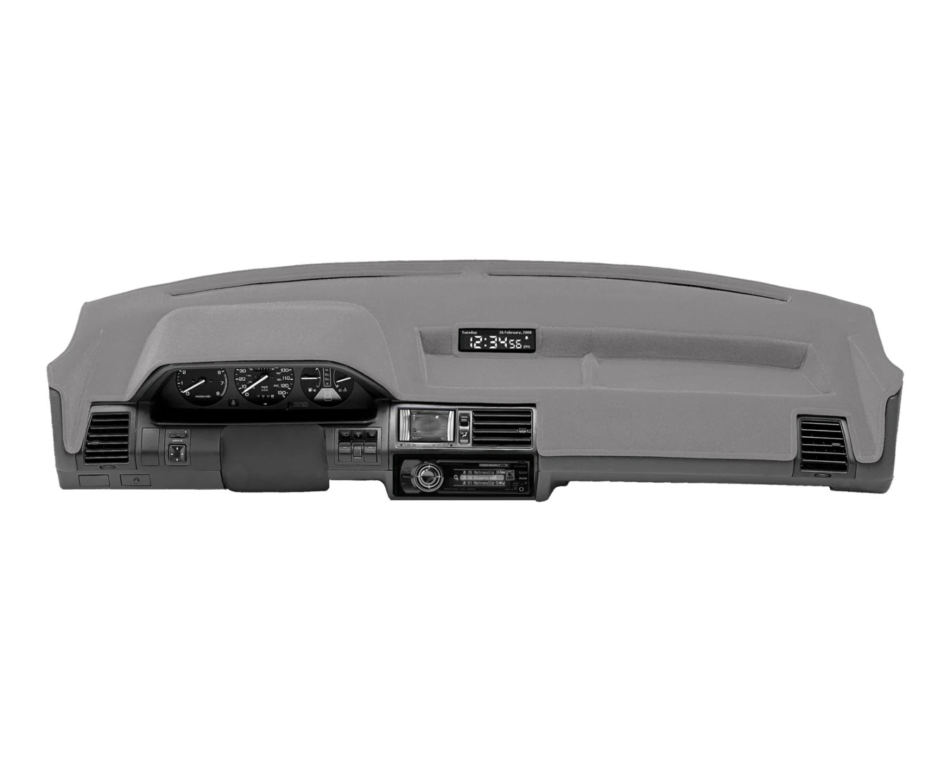 Custom Fit Velour Dashboard Cover - Gray