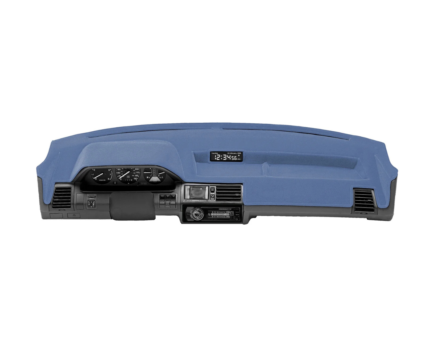 Custom Fit Velour Dashboard Cover - Medium Blue