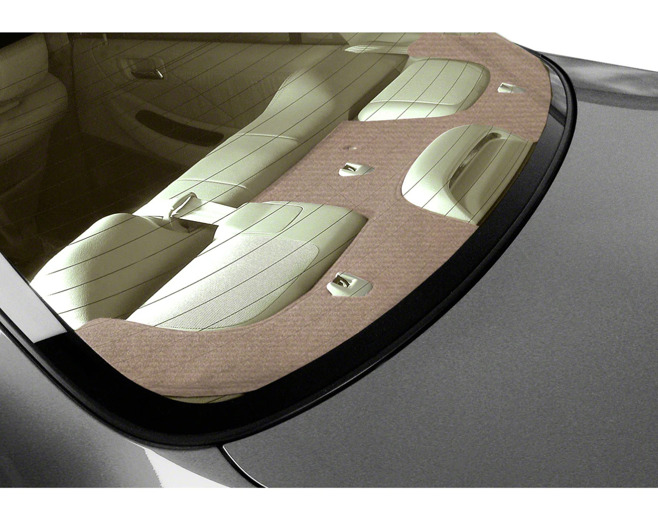 Custom Fit Velour Rear Deck Cover - Beige