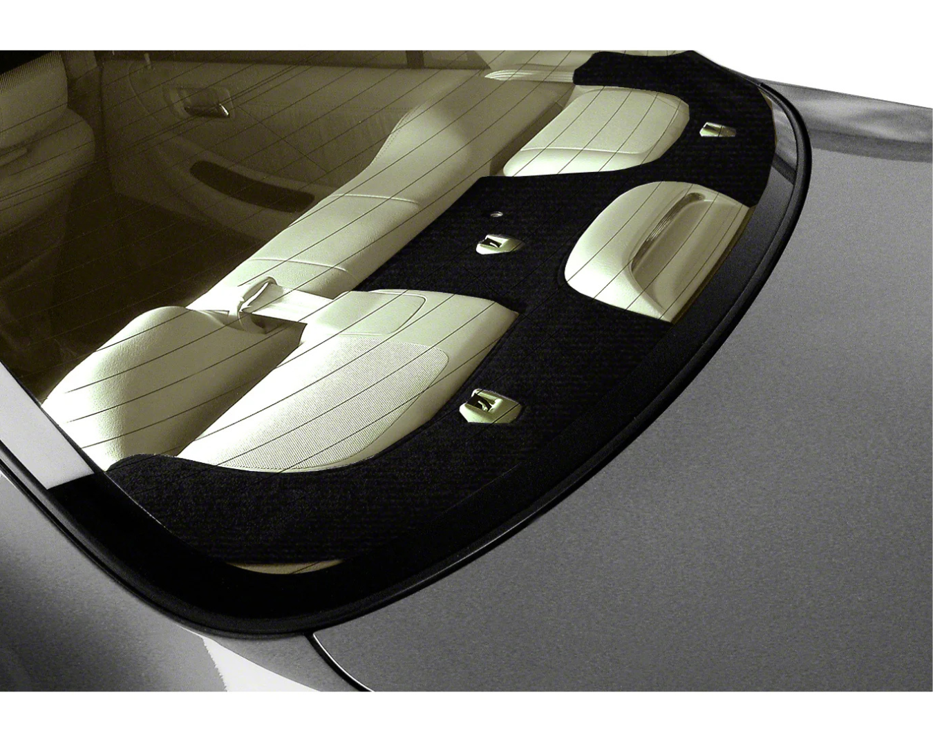 Custom Fit Velour Rear Deck Cover - Black