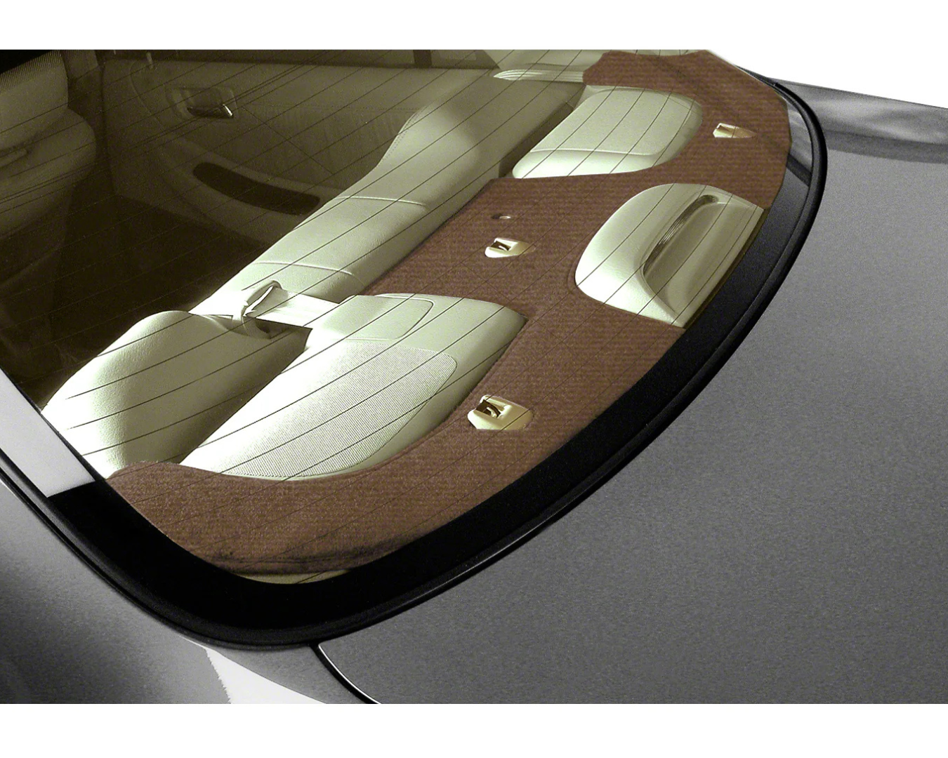 Custom Fit Velour Rear Deck Cover - Brown