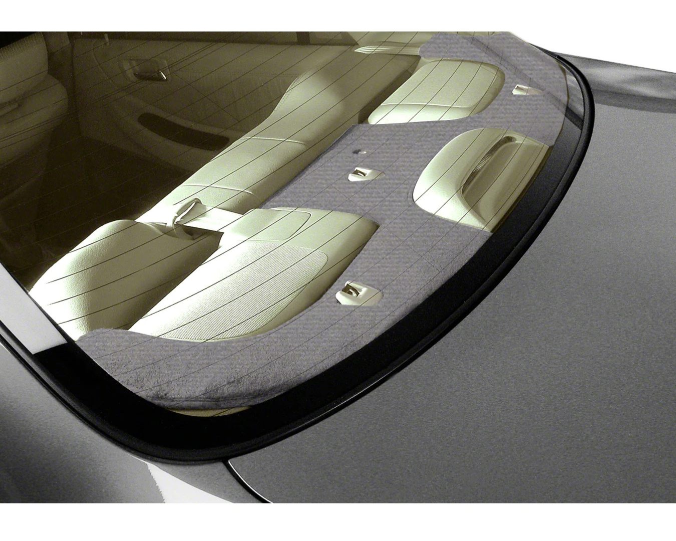 Custom Fit Velour Rear Deck Cover - Gray