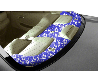 Custom Fit Velour Rear Deck Cover - Hawaiian Blue