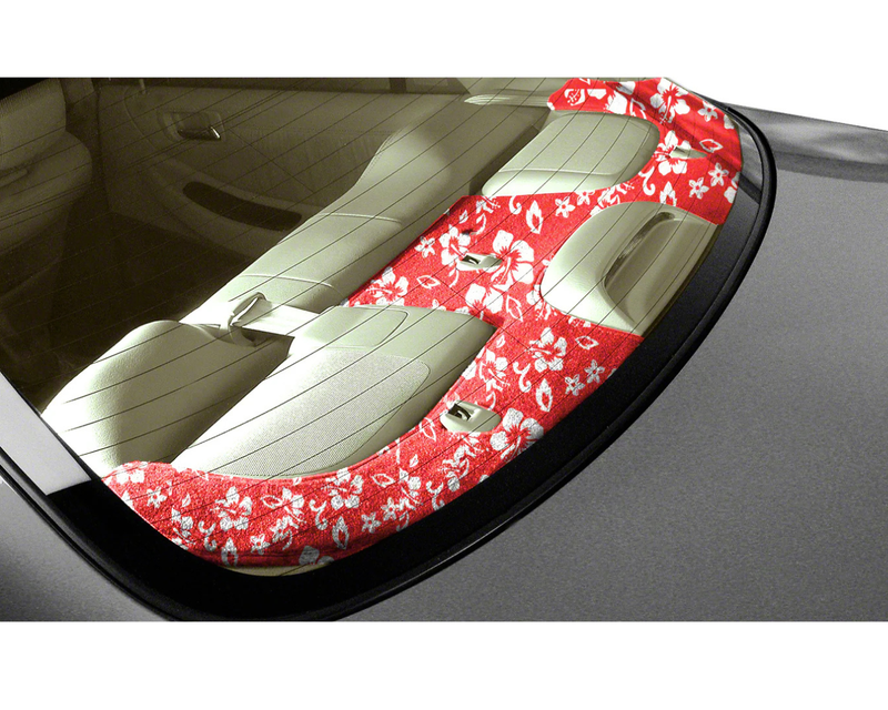 Custom Fit Velour Rear Deck Cover - Hawaiian Red