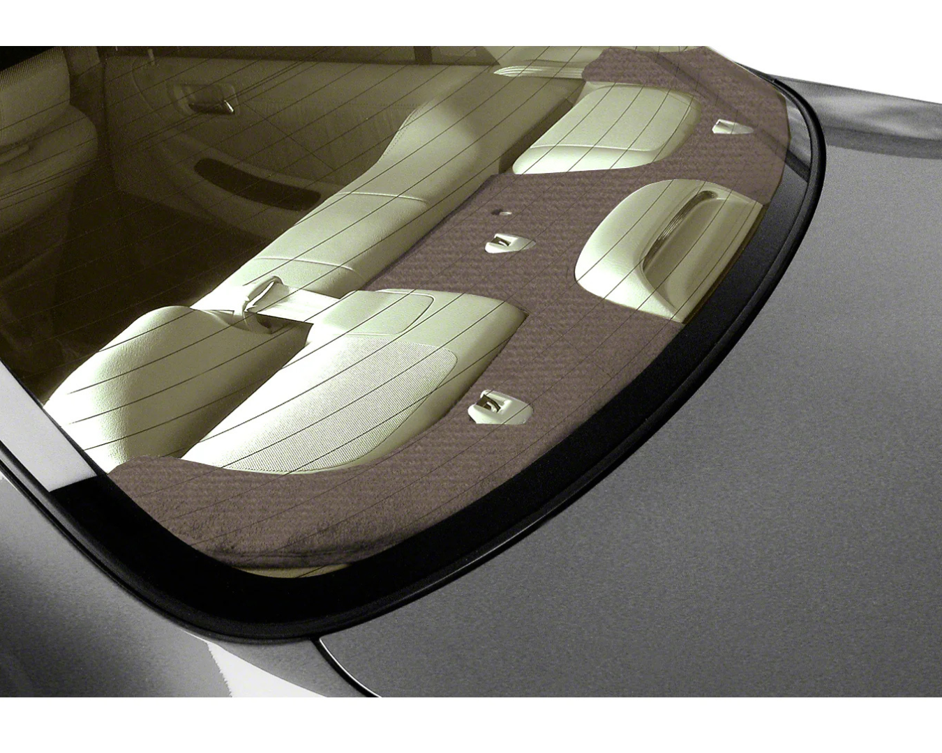 Custom Fit Velour Rear Deck Cover - Oak