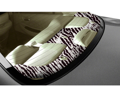 Custom Fit Velour Rear Deck Cover - Zebra