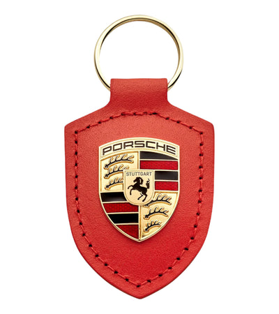 Driven By Dreams 75Y Porsche Crest Keyring - Lava Orange