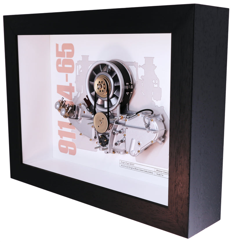 Engine 911 Model Cutaway Porsche Art Box Framed - 1:4 Scale