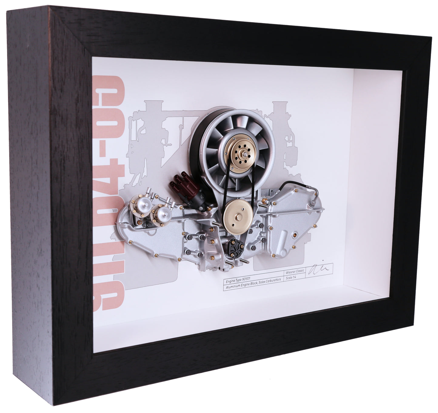 Engine 911 Model Cutaway Porsche Art Box Framed - 1:4 Scale