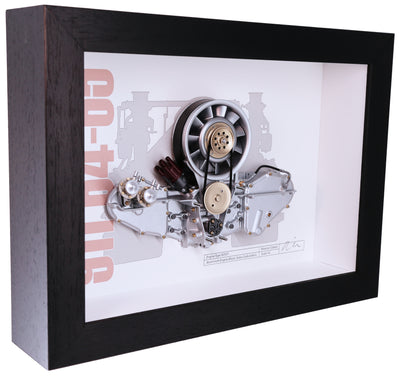 Engine 911 Model Cutaway Porsche Art Box Framed - 1:4 Scale