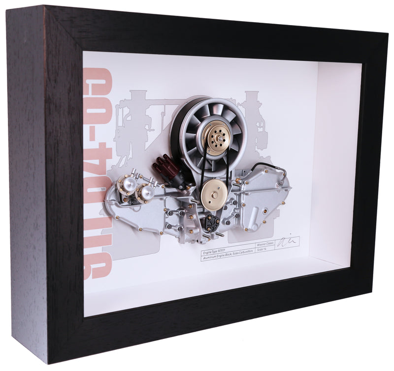 Engine 911 Model Cutaway Porsche Art Box Framed - 1:4 Scale