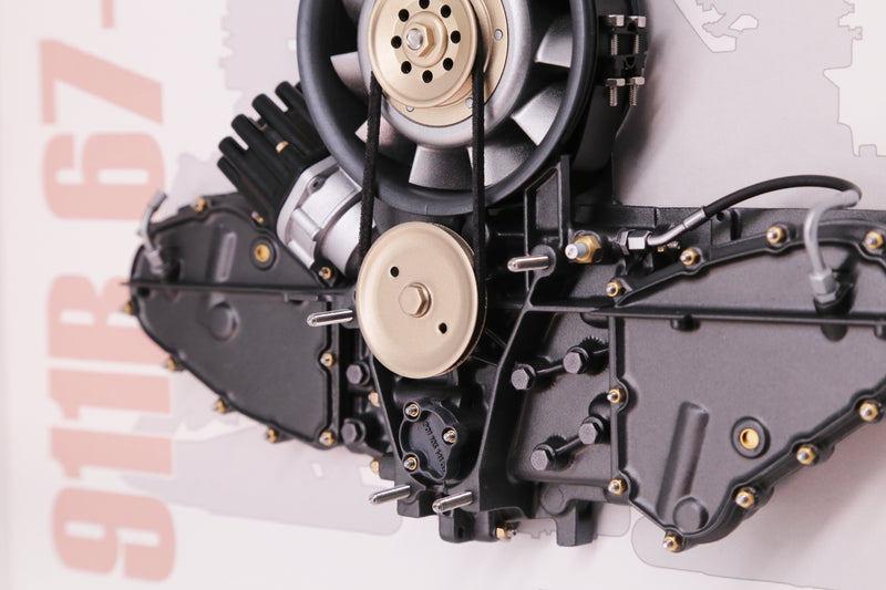 Engine 911 R Model Engine Cutaway Porsche Art Box Framed
