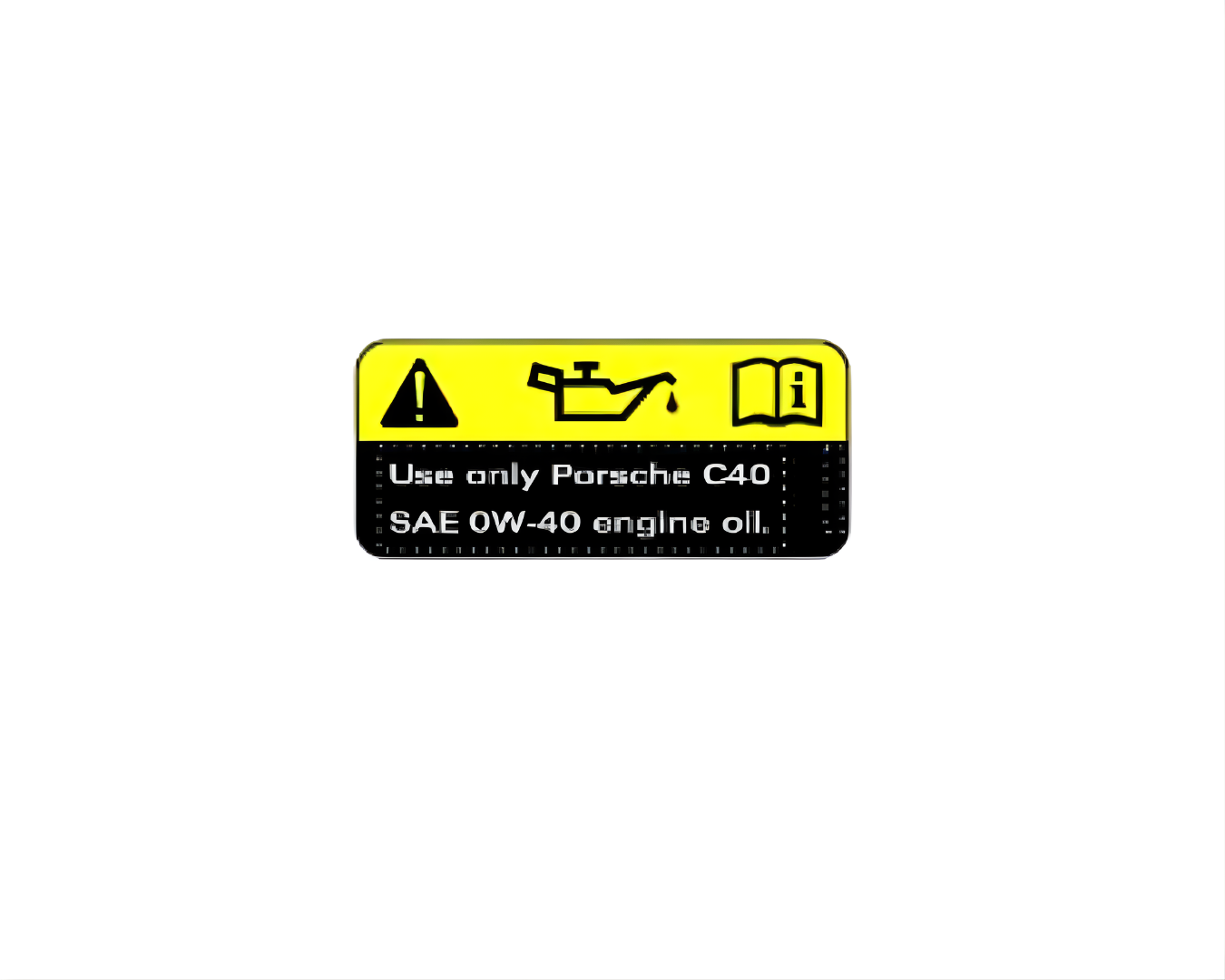Engine Oil Sticker - English - Panamera | 2017-2024