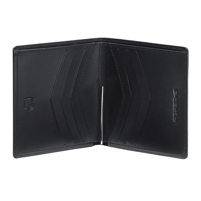 Essential Embossed Porsche Crest Cowhide Leather Credit Cardholder
