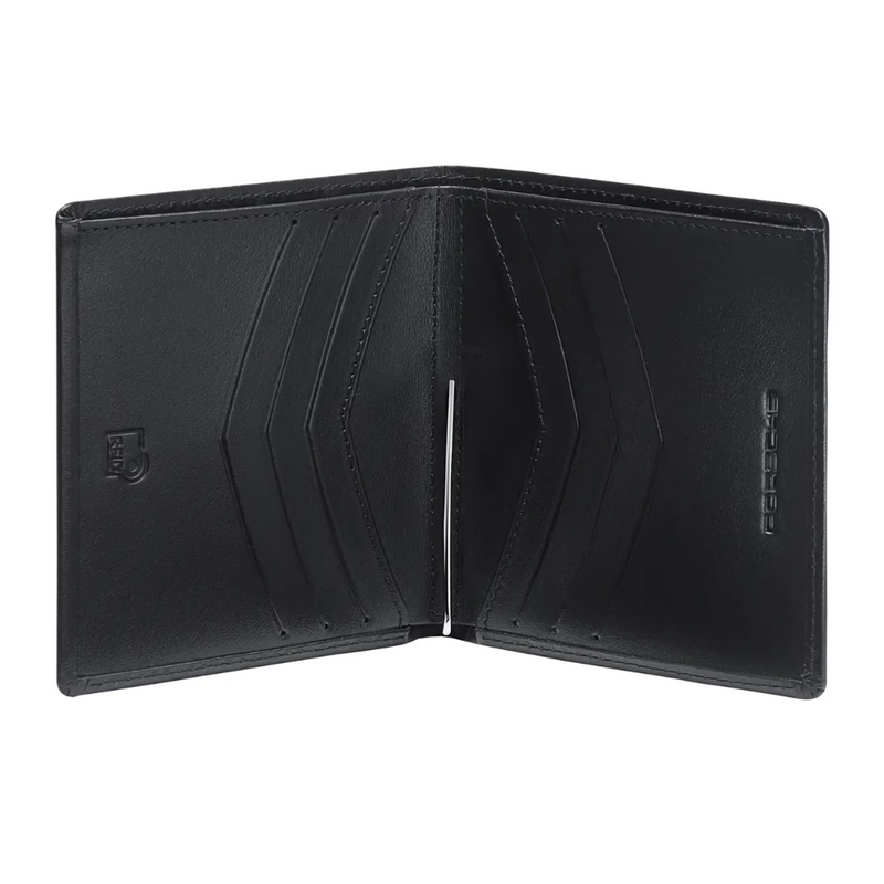 Essential Embossed Porsche Crest Cowhide Leather Credit Cardholder