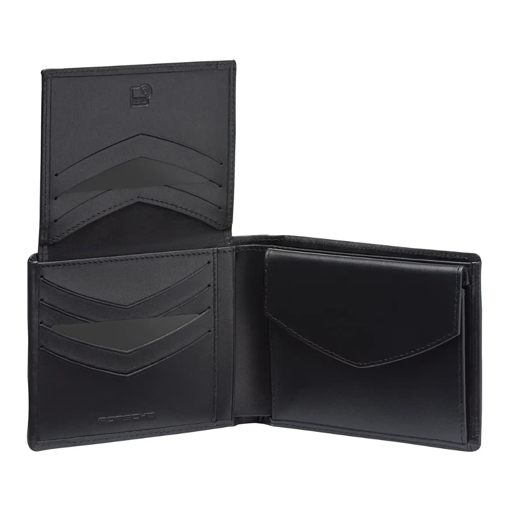 Essential Embossed Porsche Logo Cowhide Leather Men's Wallet