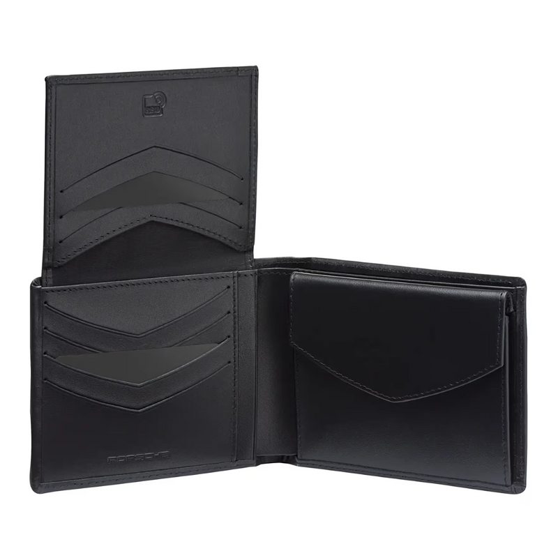 Essential Embossed Porsche Logo Cowhide Leather Men's Wallet