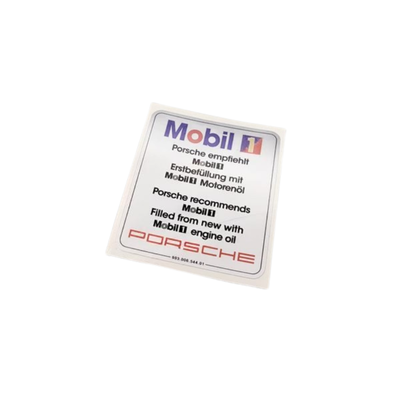Factory Fill Mobil 1 Decal - 911 | 1995-1998