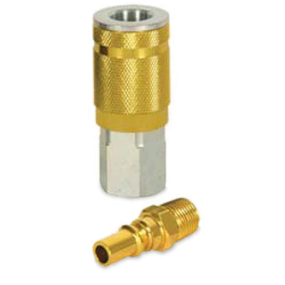 Fnpt Aro Type J Gold Air Nipple - 3/8 Inch