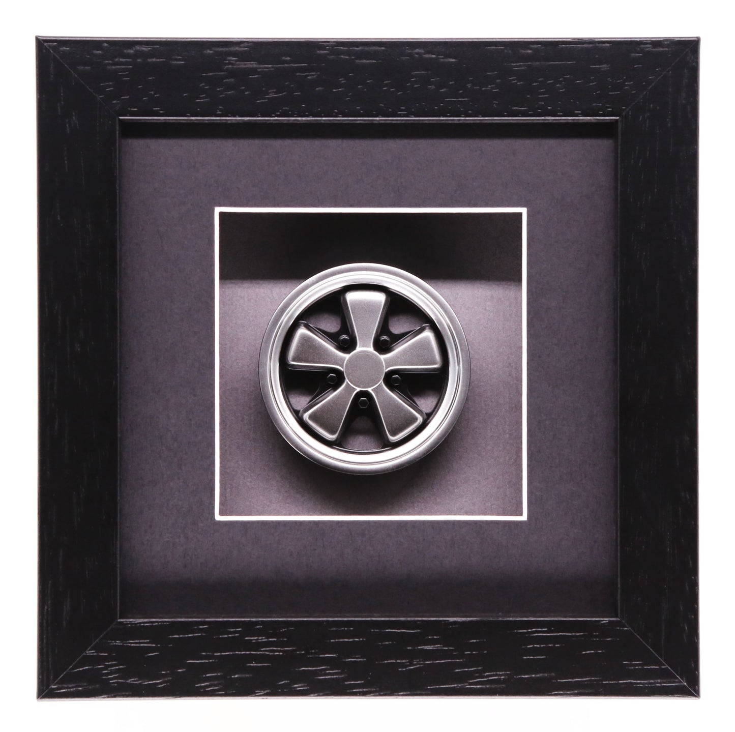 Fuchs 15" Wheel Model Silver Hand Assembled And Box Framed