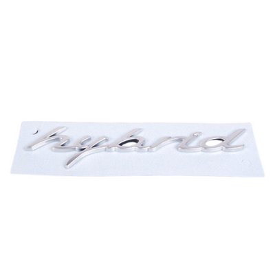 Hybrid Hatch Emblem - White Silver Chrome - Cayenne | 2011-2014