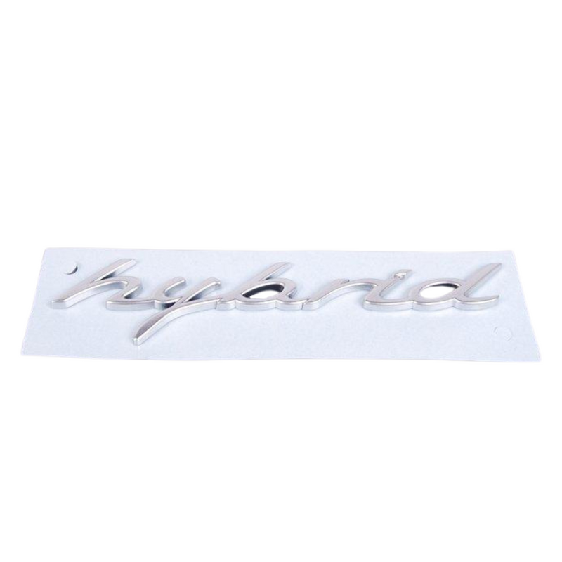 Hybrid Hatch Emblem - White Silver Chrome - Cayenne | 2011-2014