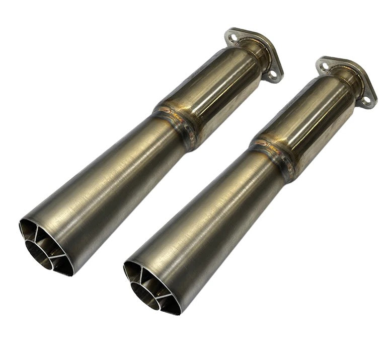 Stainless Steel 1-3/4" Header and Megaphone Set, 911