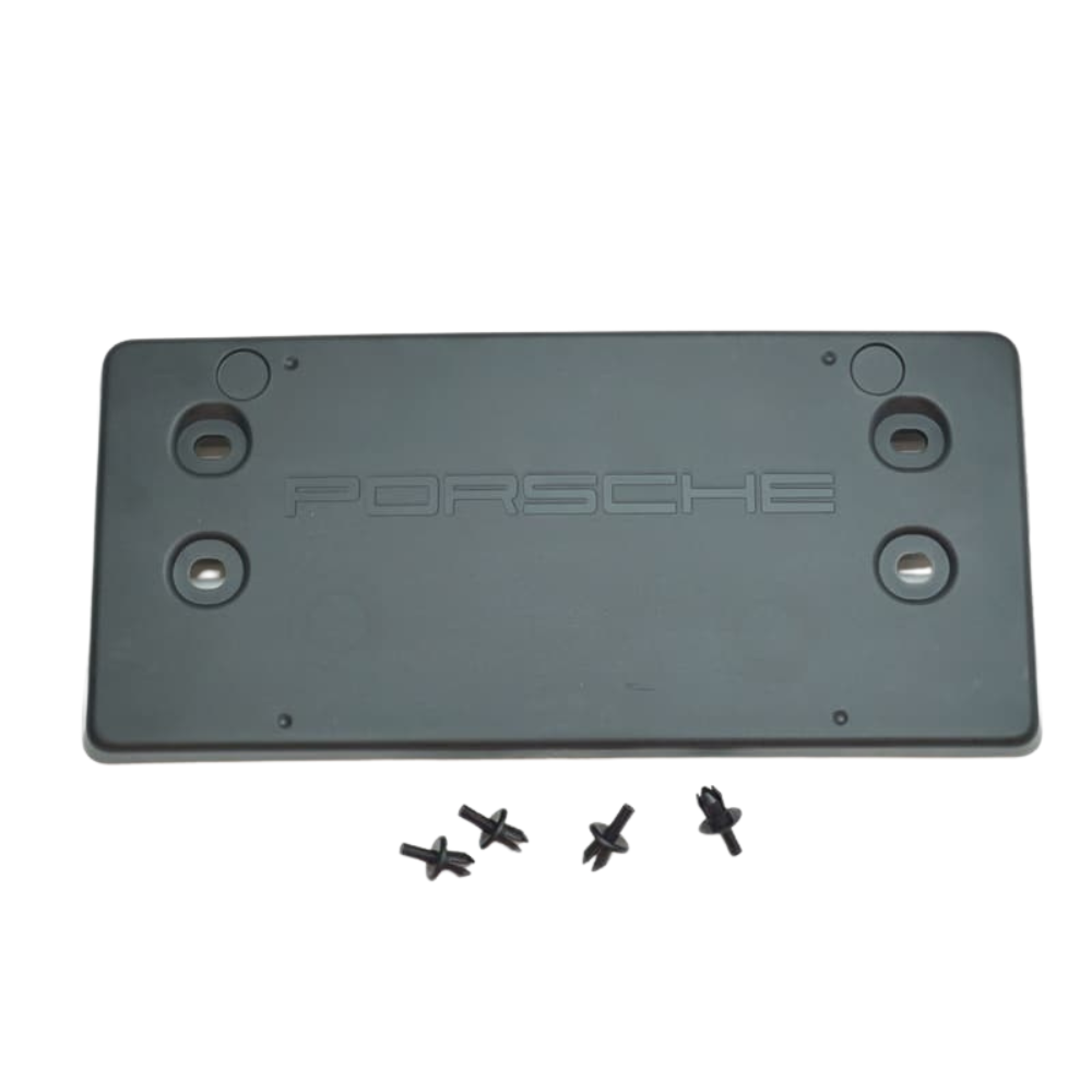 License Plate Bracket - Satin Black - Cayenne | 2011-2014