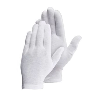 Light Weight Unhemmed Cotton Gloves - 10 Inch - Pack of 12