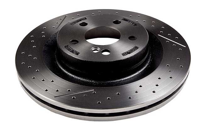 Mercedes-Benz Brake Disc - Vented / Slotted and Cross-Drilled 330 X 26 mm | 2008-2015 2044230412