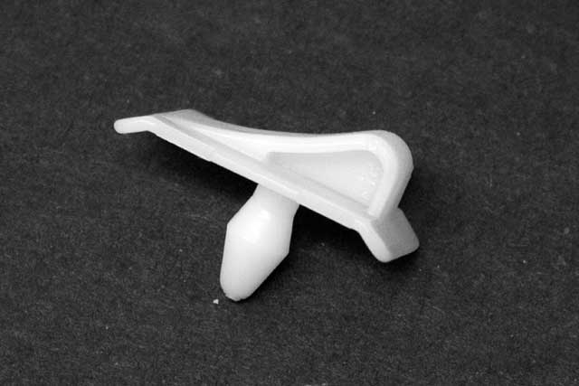 Mercedes-Benz Rocker Panel Moulding Clip T-Shaped White | 1973-1980 0009887881