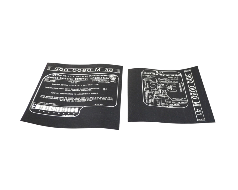 Notice Engine Data Sticker - 911 | 1997-2004