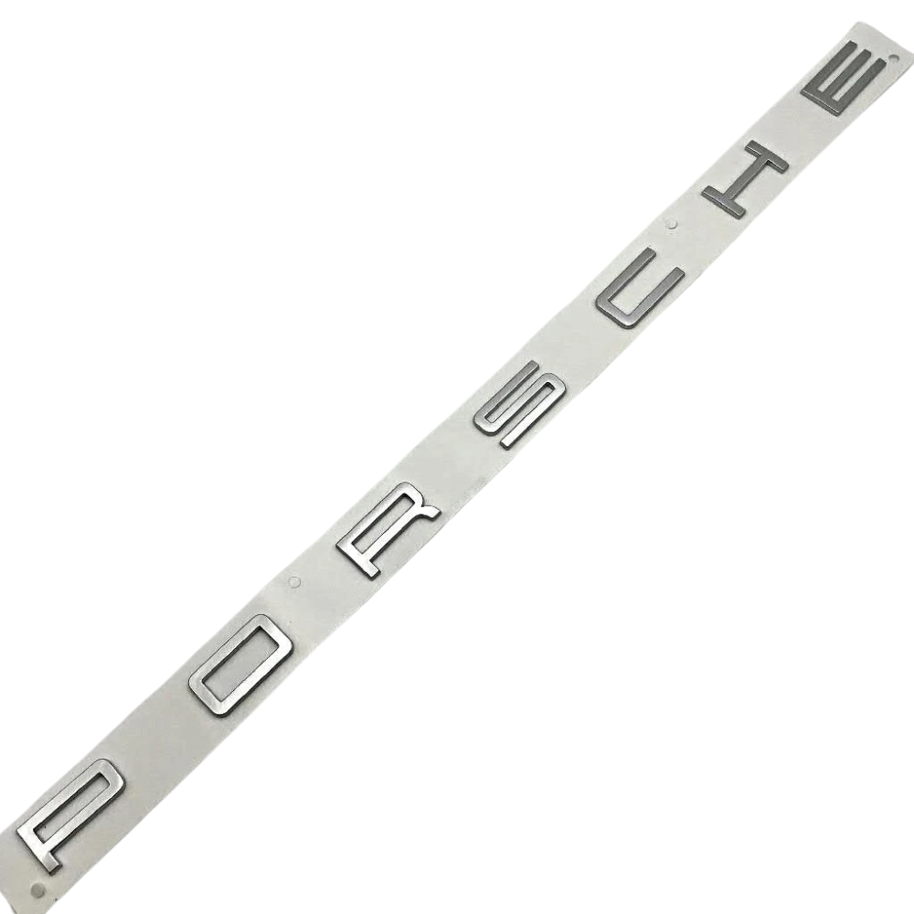 PORSCHE Hatch Emblem - White Silver Chrome - Cayenne | 2011-2018