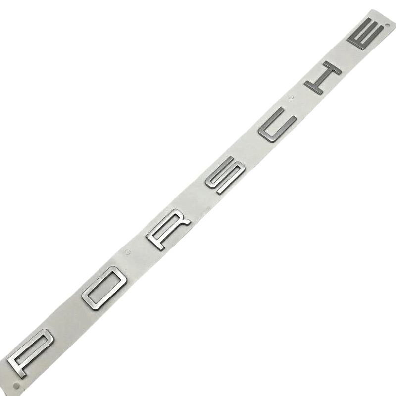 PORSCHE Hatch Emblem - White Silver Chrome - Cayenne | 2011-2018