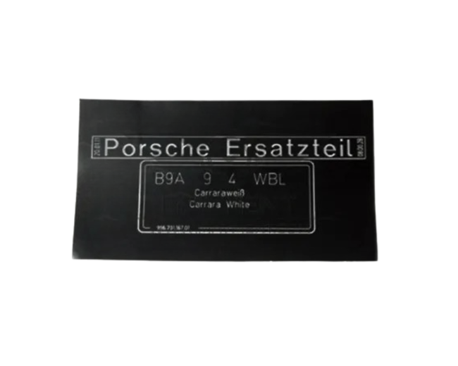 Paint Code Sticker - 911 | Boxster | 1997-2004