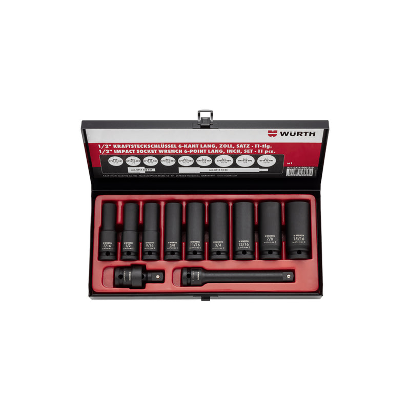 Porsche 1/2 in Impact Socket Set 11 Pieces 0714900210