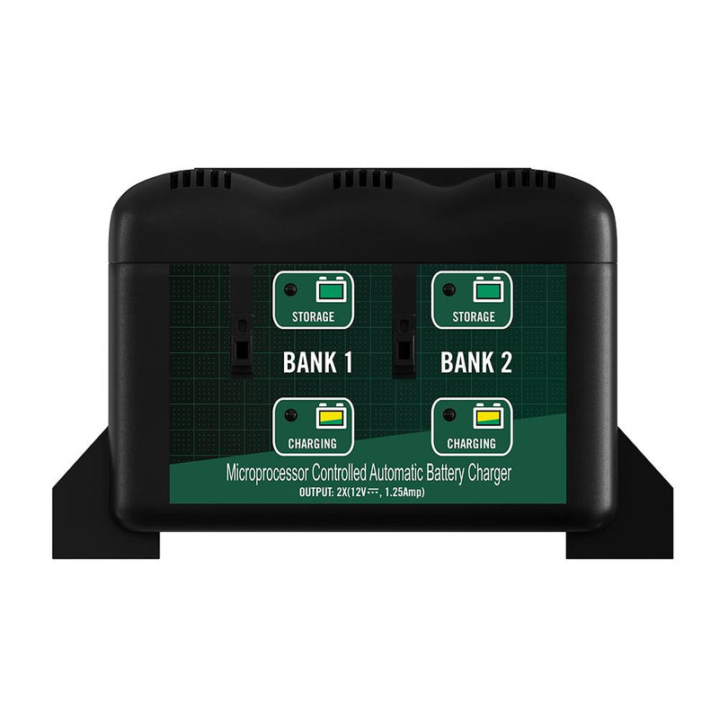 Porsche 2 Bank Battery Charger 12V 1.25 AMP 022-0165-DL-WH