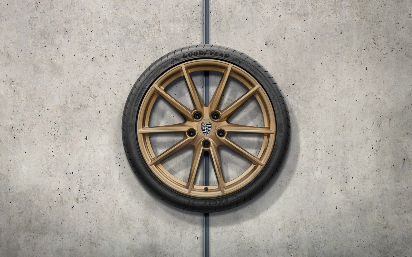 Porsche 20/21 in Carrera S Summer Wheel & Tire Set - Aurum - 992044660D - 992 18-23 992044660D