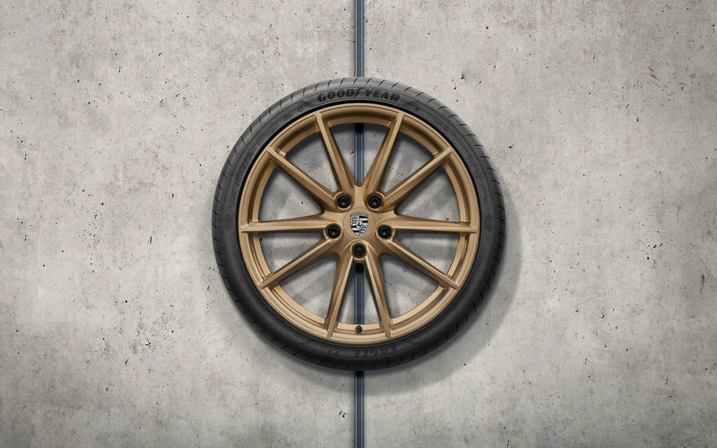 Porsche 20/21 in Carrera S Summer Wheel & Tire Set - Aurum - 992044660D - 992 18-23 992044660D