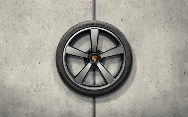 Porsche 20/21 in Exclusive Design Summer Wheel & Tire Set - Black - 992044661M - 992 18-23 992044661M
