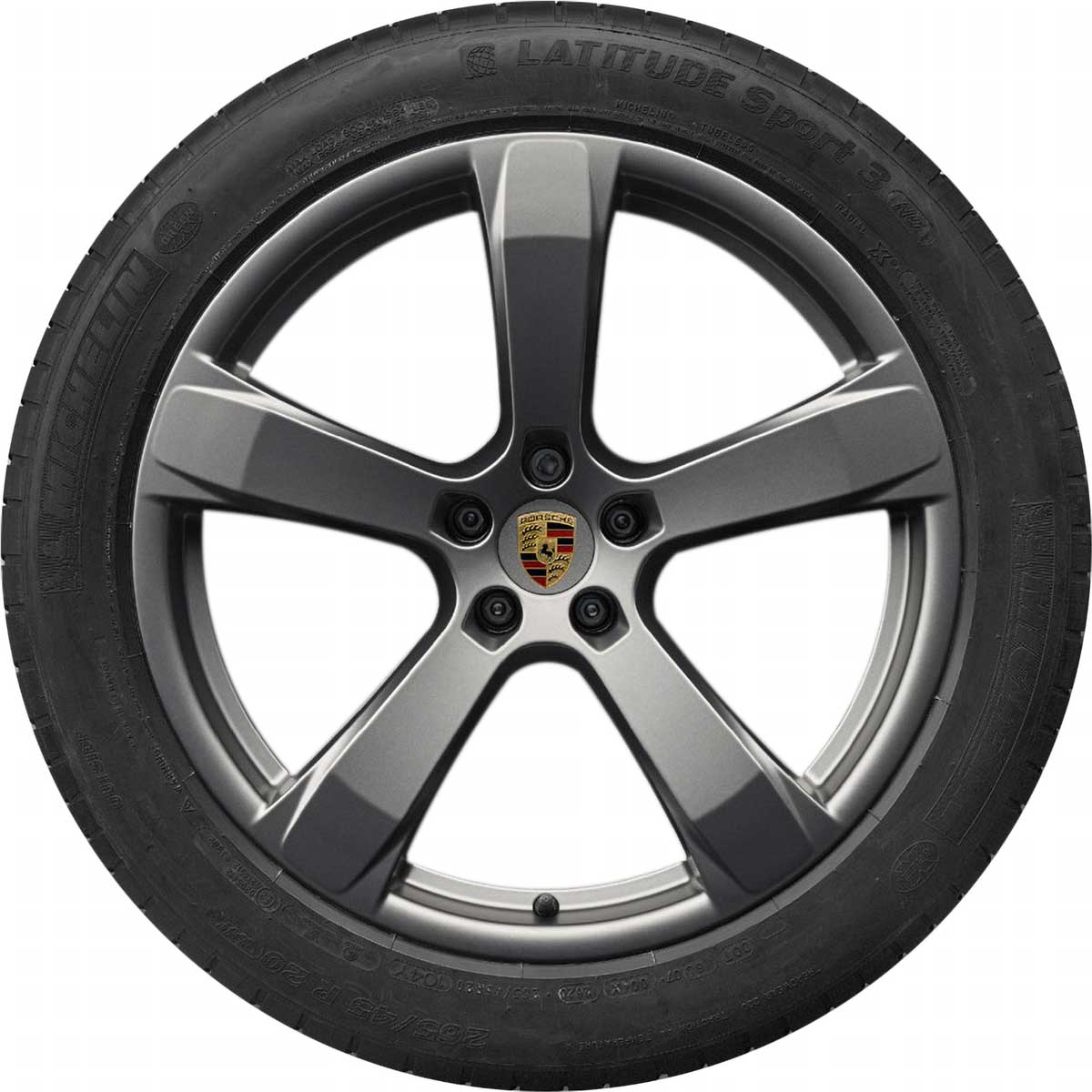 Porsche 20 in Sport Summer Wheel & Tire Set in Patinum Satin Gloss - Macan 15-23 95B044668C